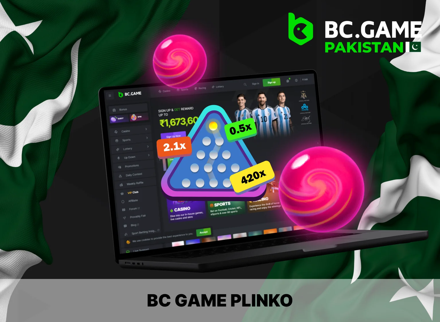 BC Game in Pakistan - Plinko for players