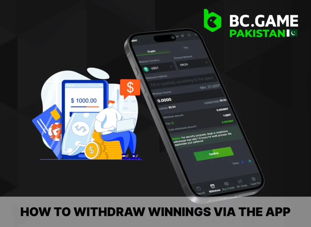 How to easily withdraw your winnings in the BC Game app