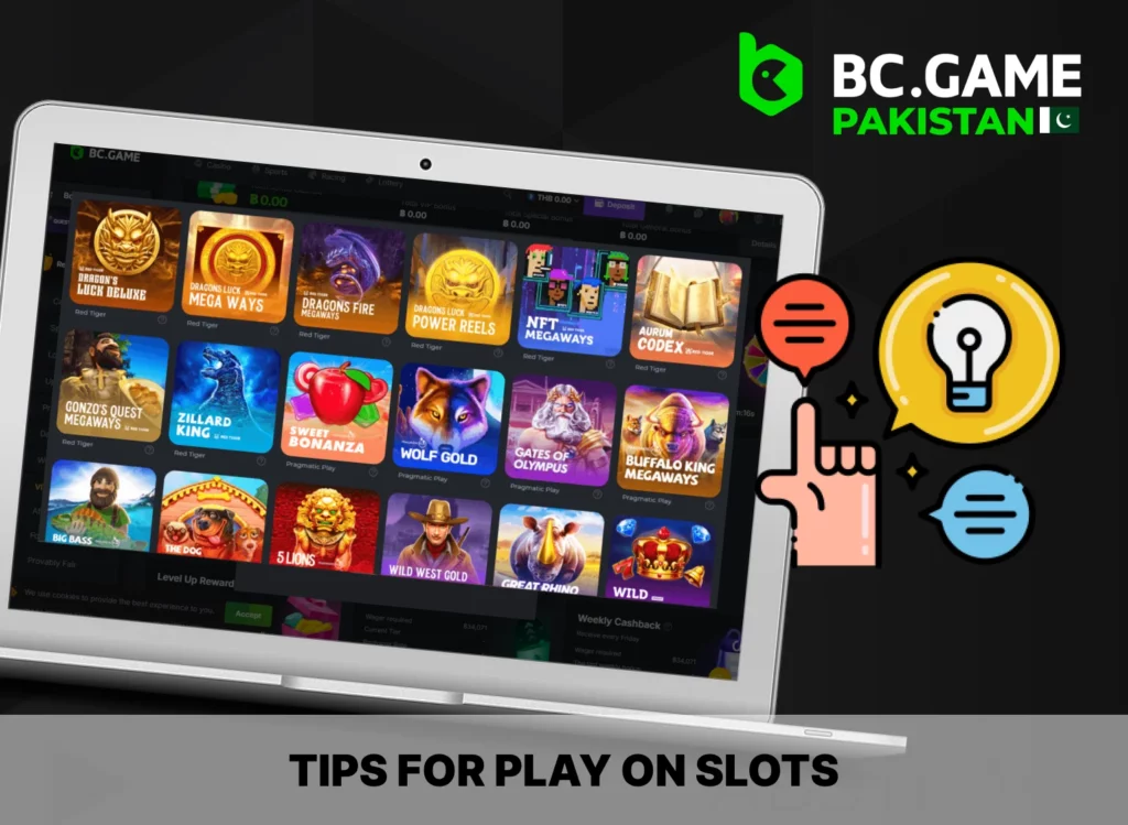 Tips for players from Pakistan, how to play slots - BC Game