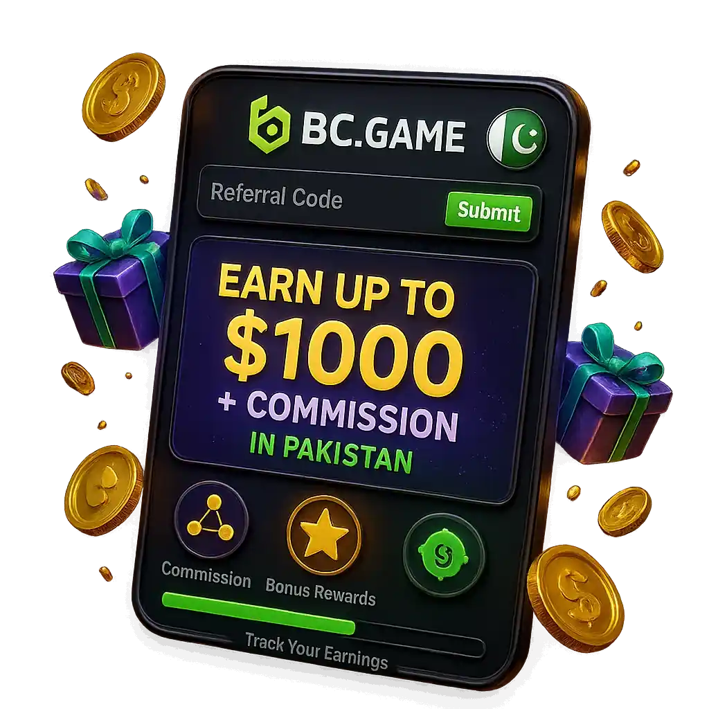 Referral program BC Game in Pakistan