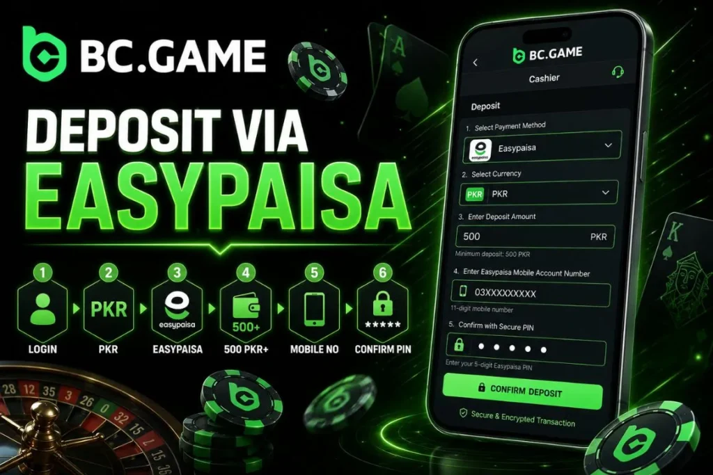 BC Game: How to Deposit via Easypaisa